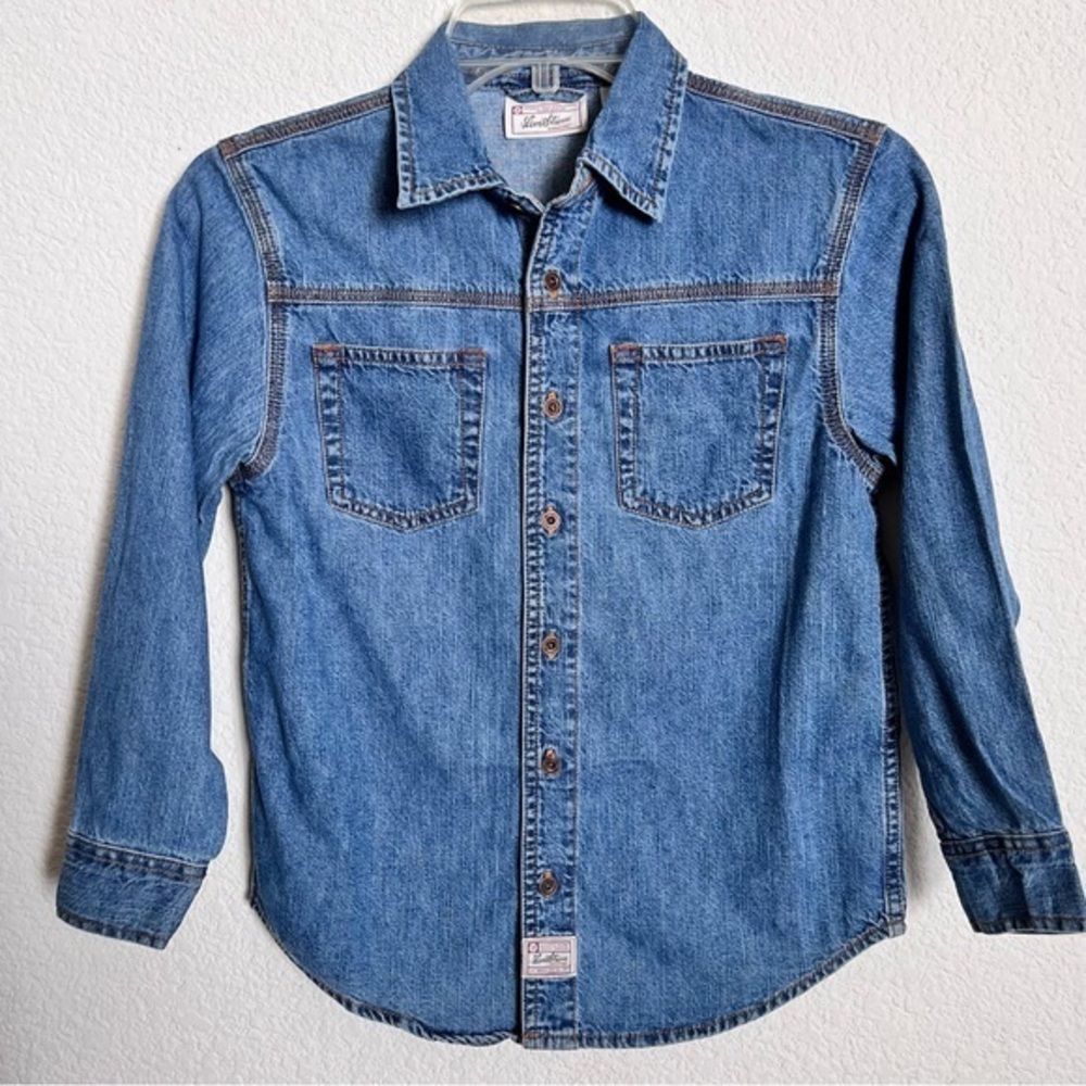 Vintage Levi's Medium Wash Triple Stitch Cotton Denim Jean Shirt Unisex 8/10